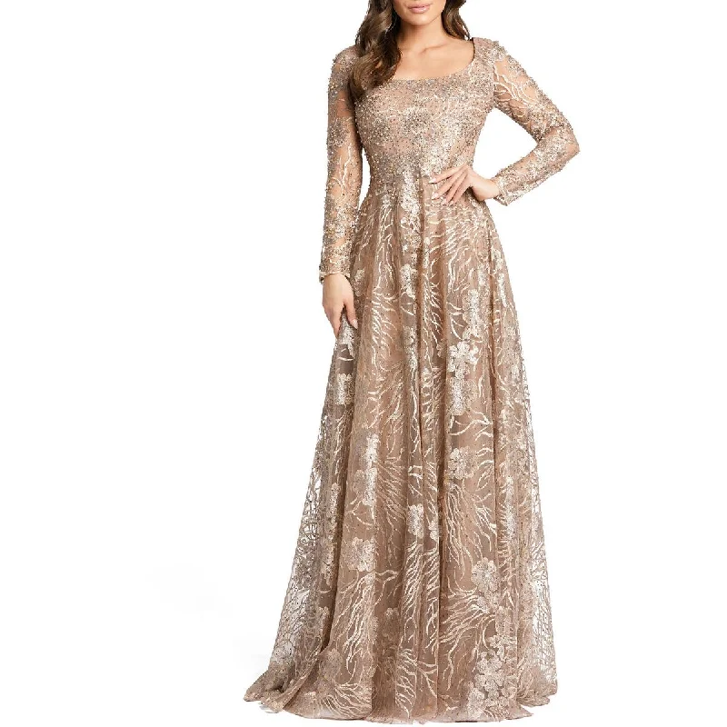 Extra Savings Mac Duggal Womens Floral Embroidered Evening Dress