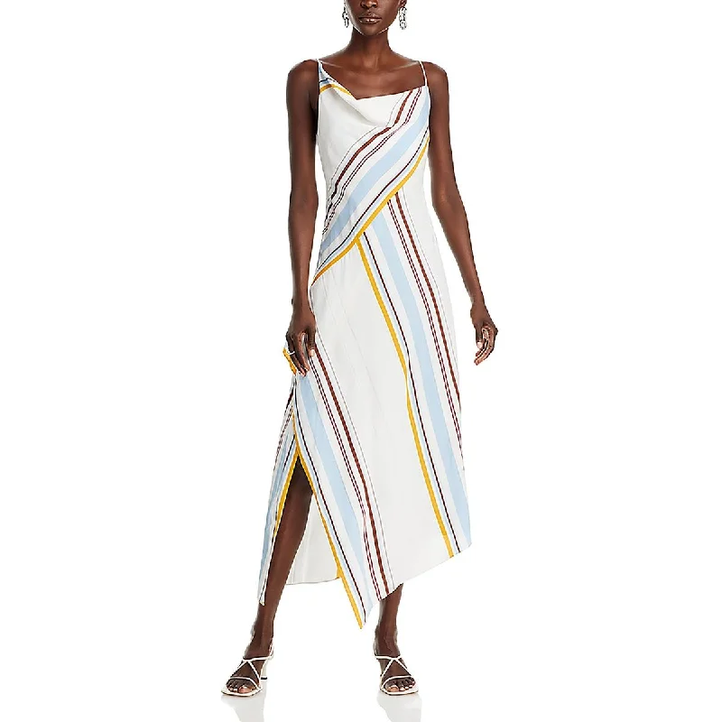 Customer Appreciation Sale A.L.C. Womens Asymmetric Adjustable Spaghetti Straps Midi Dress