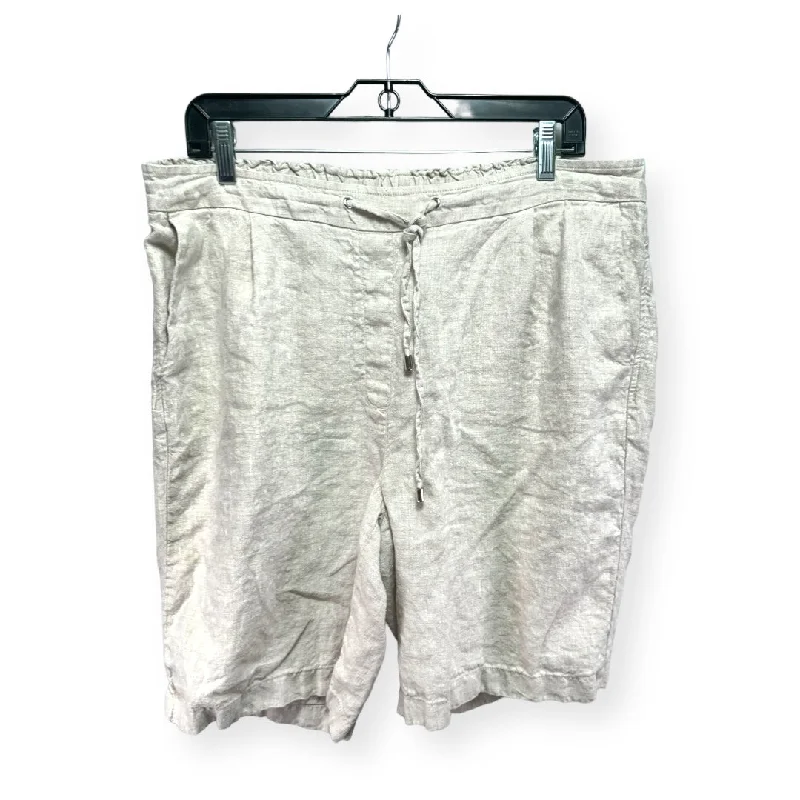 Big Discounts Linen Tan Shorts Chicos, Size 14
