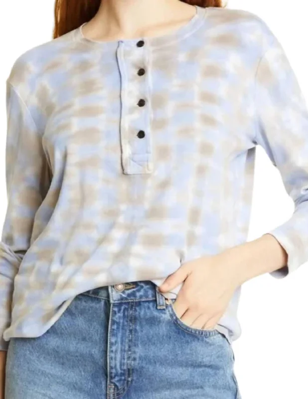 Savings Bonanza Bowie Henley Top In Taupe Sky