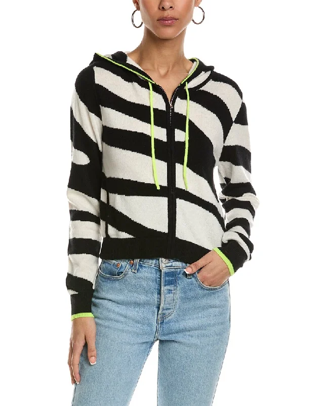 Don't Wait Brodie Cashmere Sporty Zebra Zip Hoodie