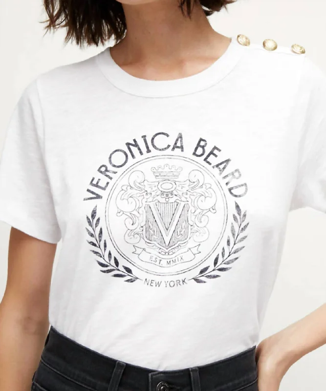 Price Drop Alert Carla Logo Tee In White