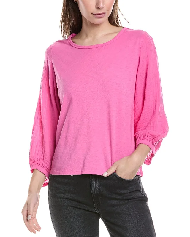 Exclusive Access Michael Stars Iliana Fabric Mix Top
