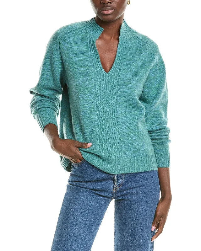 Warehouse Sale NAADAM Marled Open Neck Wool & Cashmere-Blend Tunic