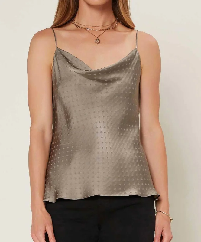 Great Deals Night Sky Silk Camisole In Taupe