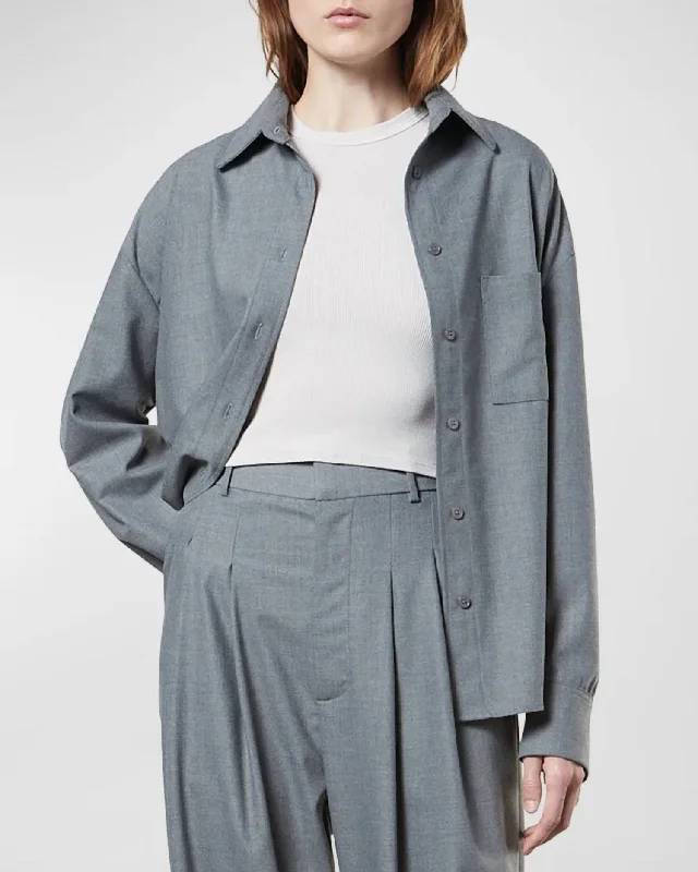 Price Meltdown Oversized Shirt In Light Grey