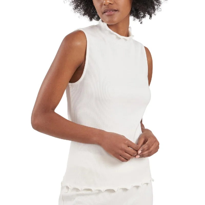 Special Price Valerie Womens Ribbed Lettuce Trim Tank Top