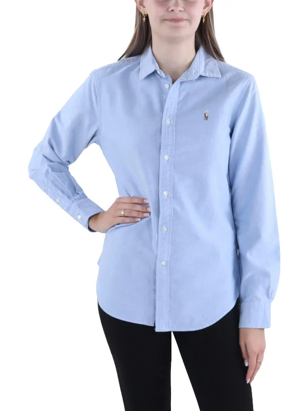 Reduced Prices Womens Cotton Collared Button-Down Top