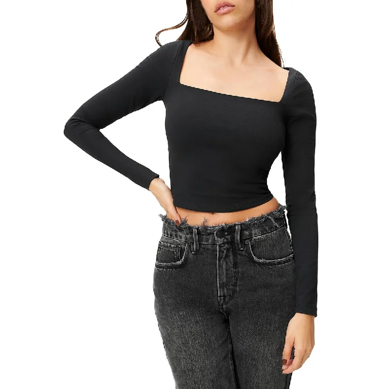 Sale Event Womens Square Neck Cotton Cropped