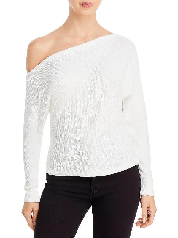 Price Slash Womens Textured Asymmetric Blouse