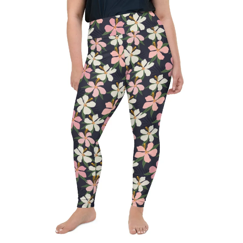 Price Drop Floral Artwork Plus Size Leggings