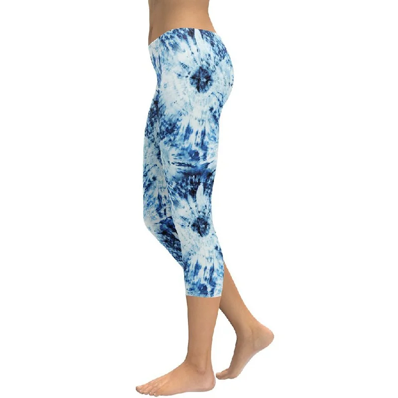 Bargain Bin Tie Dye Indigo Capris