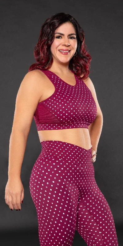 Discount Days Cranberry Sugar - Aerial Sports Bra