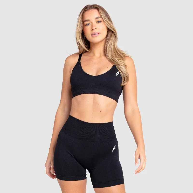 Instant Discount Scrunch 2 Seamless Crop - Black