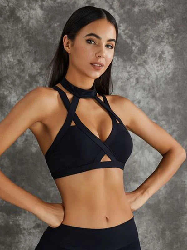 Quick Sale ZASUWA Female Unique Cut Out Sports Bras